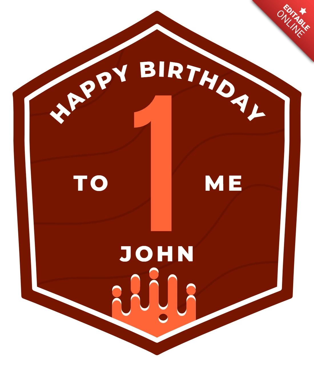 Celebration The 1st Anniversary Badge Template Design