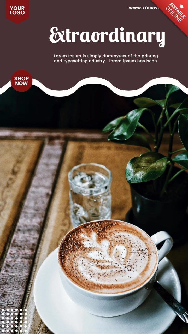 Außergewöhnliche Coffee-Shop-Instagram-Story-Post-Design-Vorlage