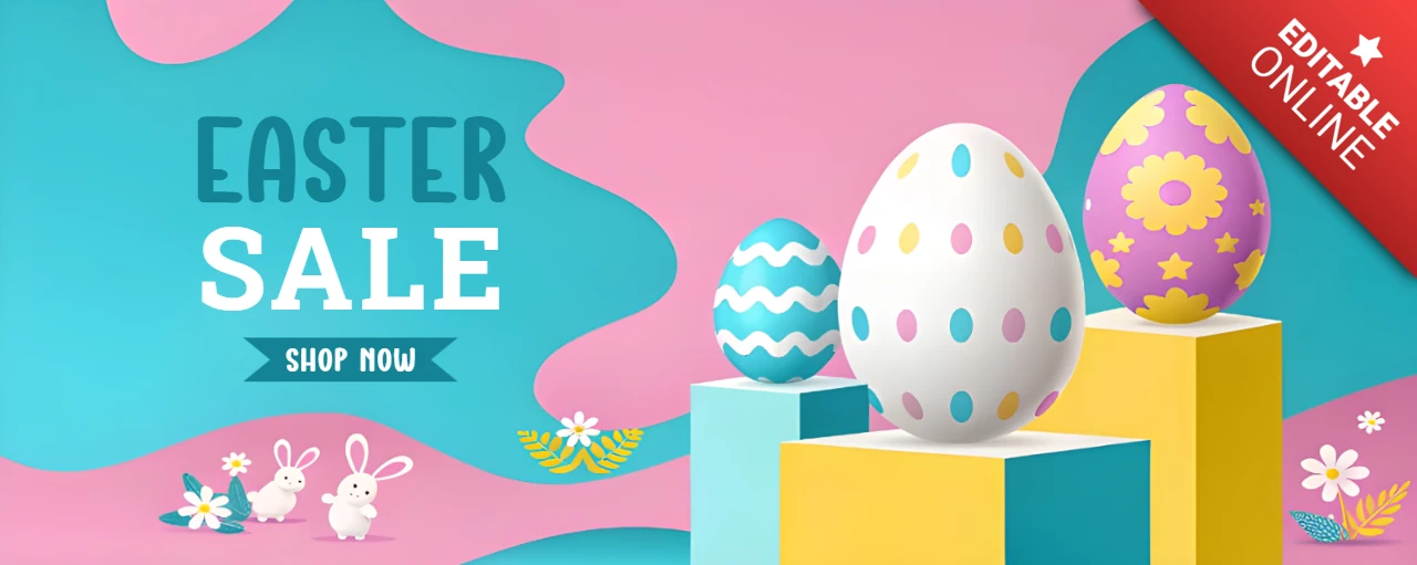 Modèle de vente de Pâques coloré pour les promotions de printemps