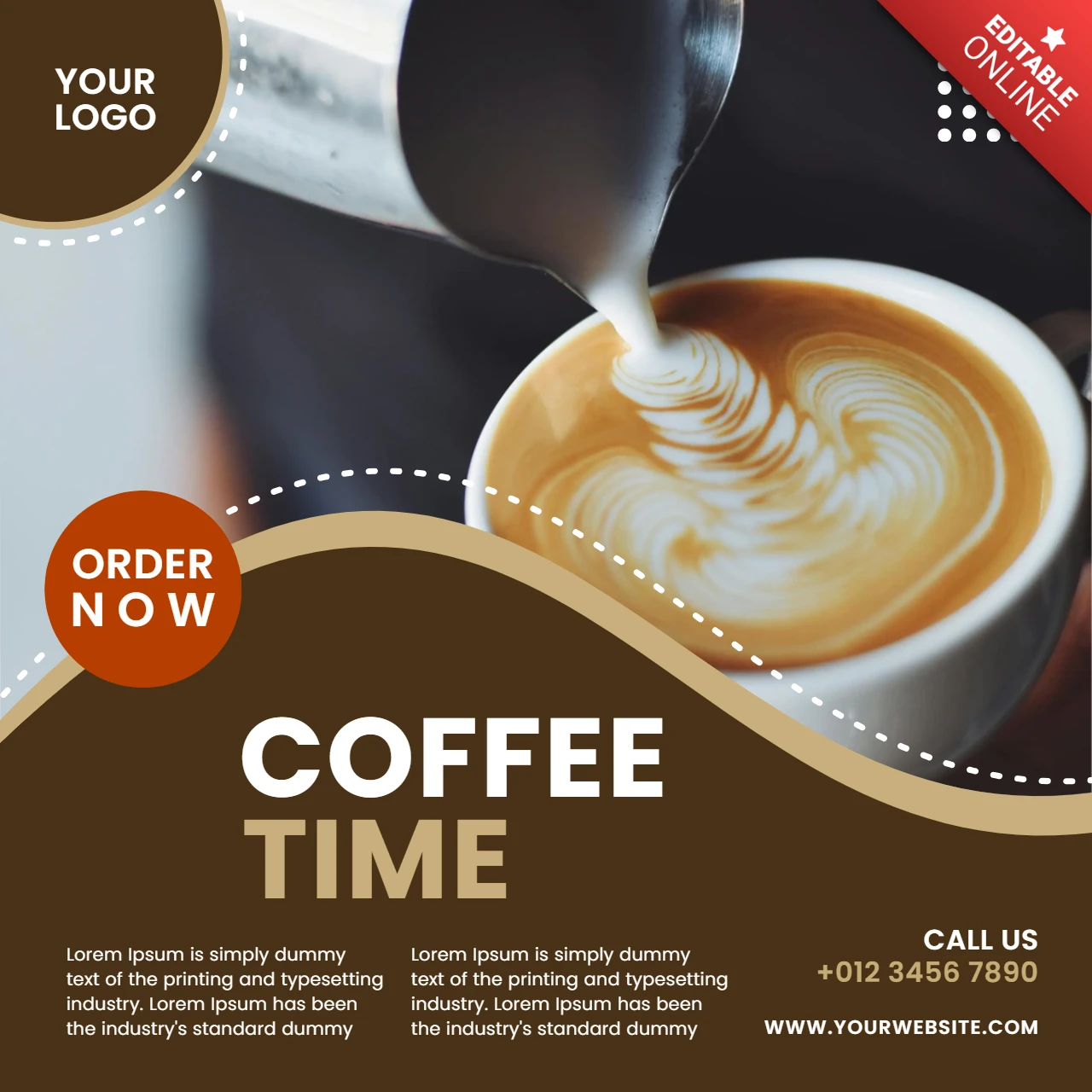 Coffee time instagram social media post template