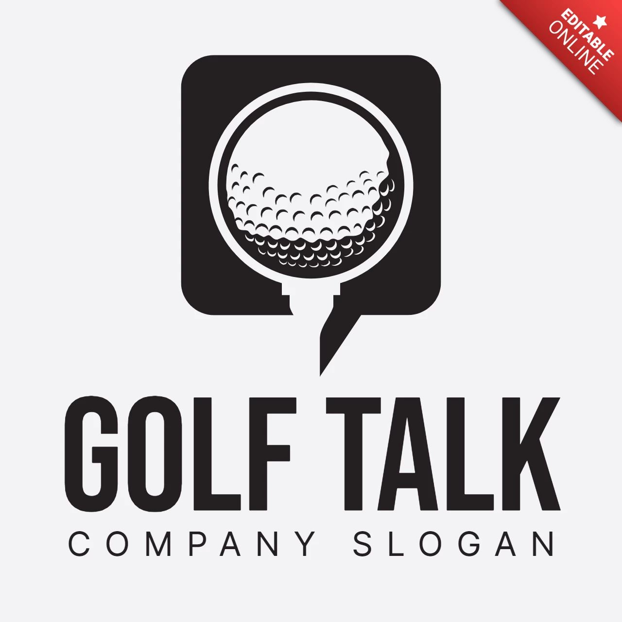 Golf Talk Logo Design Template