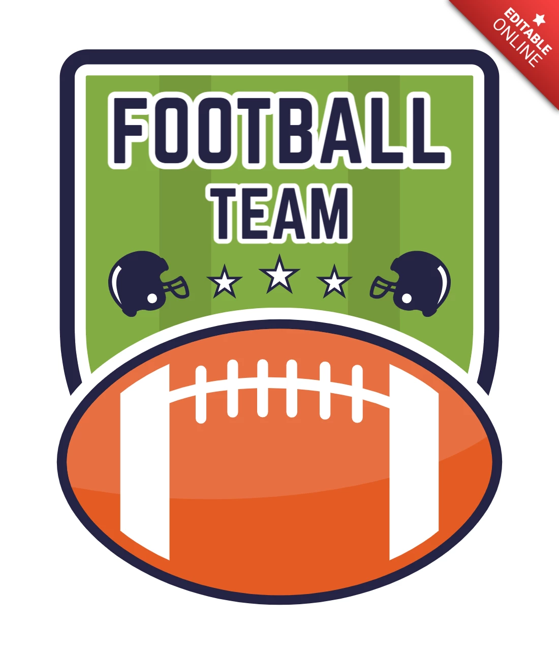 American Football Team Logo Design Template