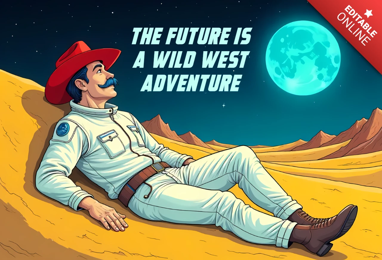 Wild West Adventure Design Template for Futuristic Themes