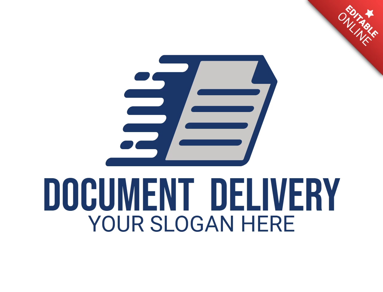 Plantilla de diseño de logotipo de entrega de documentos