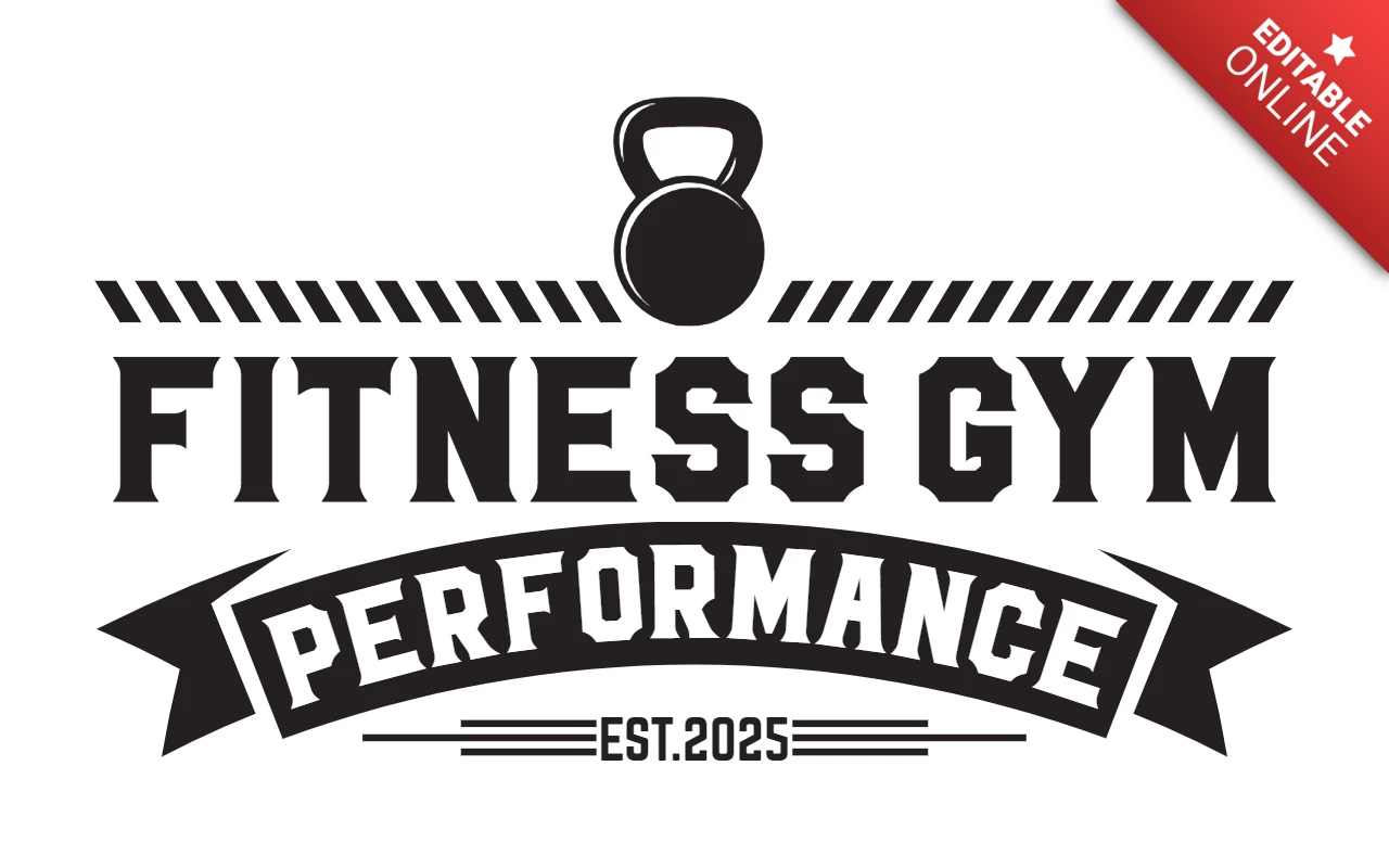 Ontwerpsjabloon fitnesscentrum logo