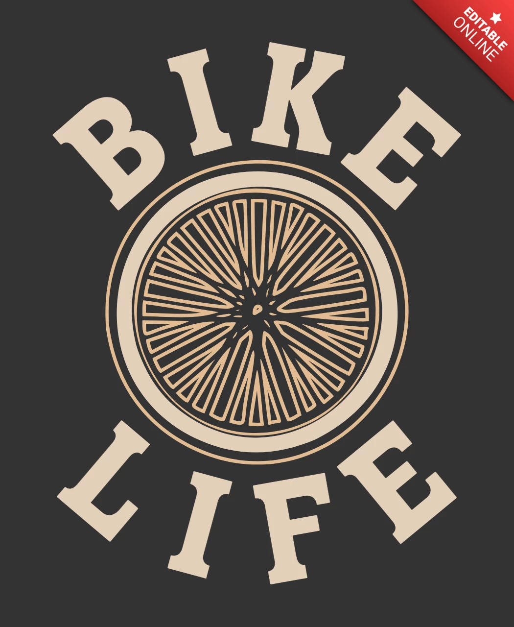 Bike Life Vintage T-shirt Design Template