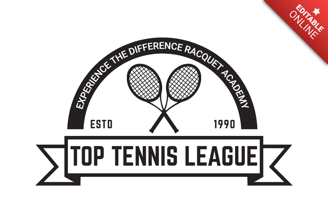 Top Tennis Tournament Sports Logo Design Template