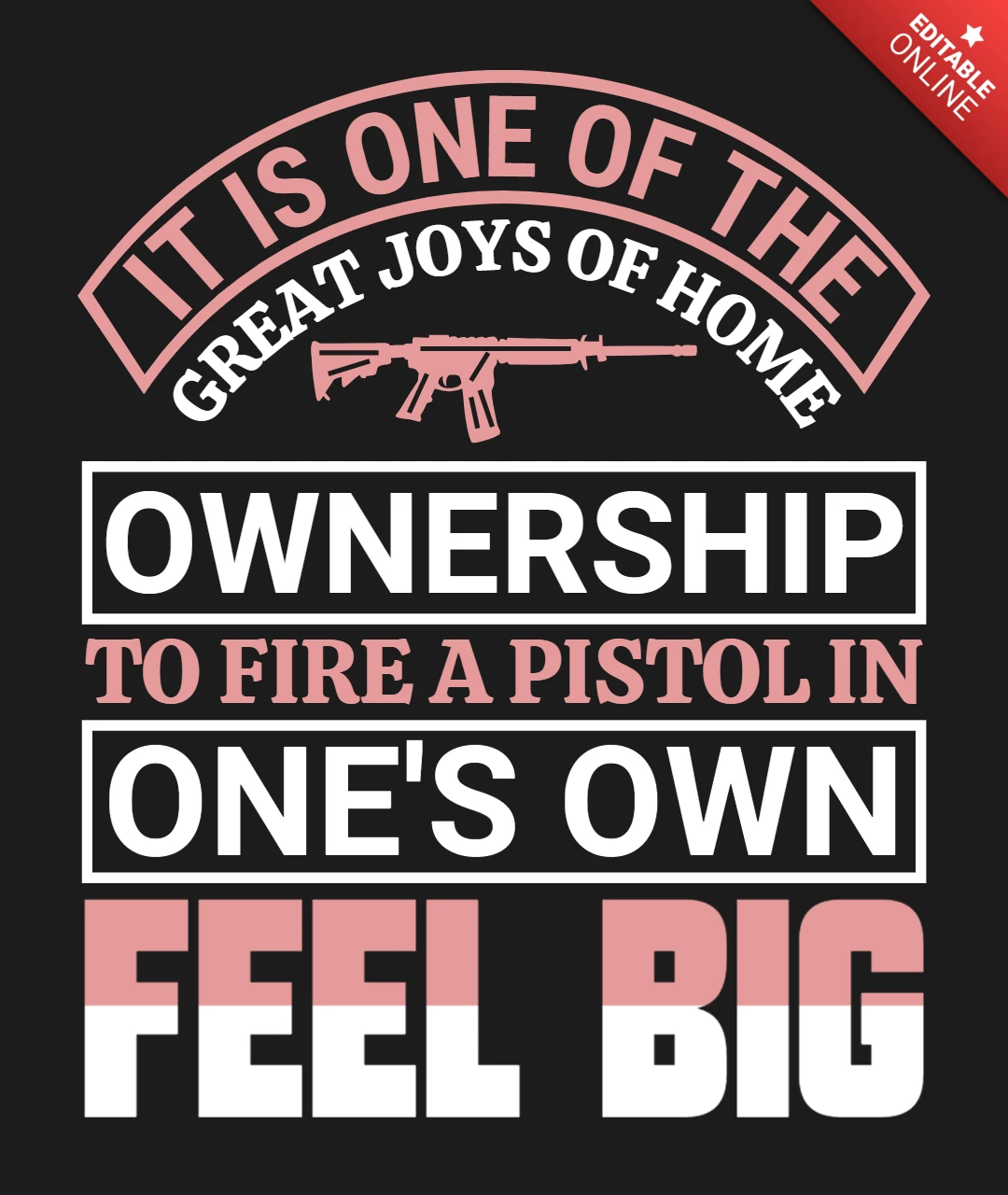Les grandes joies de la propriété d'une arme à feu La propriété d'une arme à feu Citation d'une arme à feu Modèle de t-shirt
