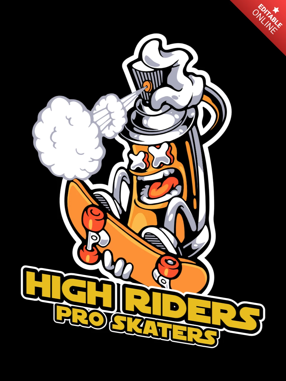 Modèle de t-shirt High riders pro skaters
