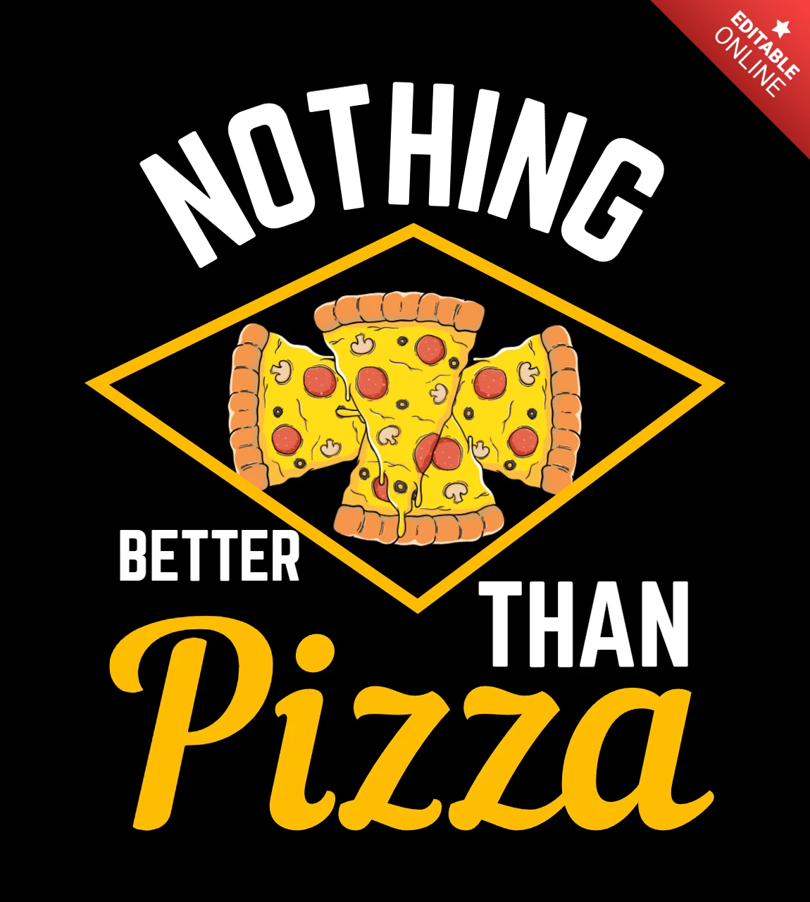 Rien de mieux qu'une pizza pour concevoir un modèle de t-shirt