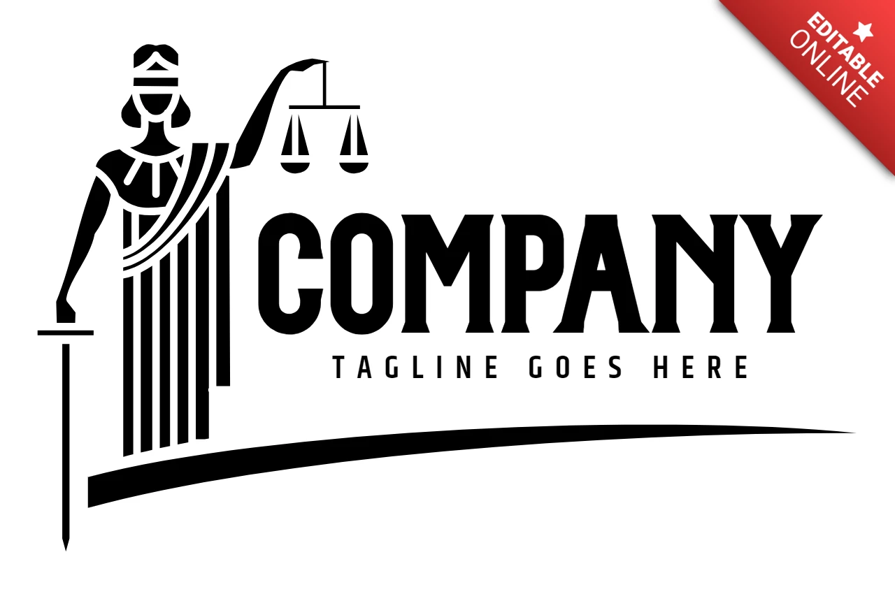Modèle de logo simple pour avocat