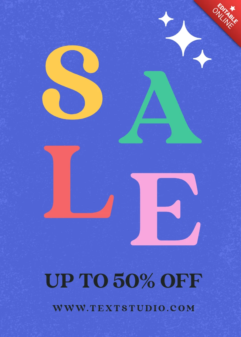 Colorful Sale Announcement Template for Eye-Catching Promotions