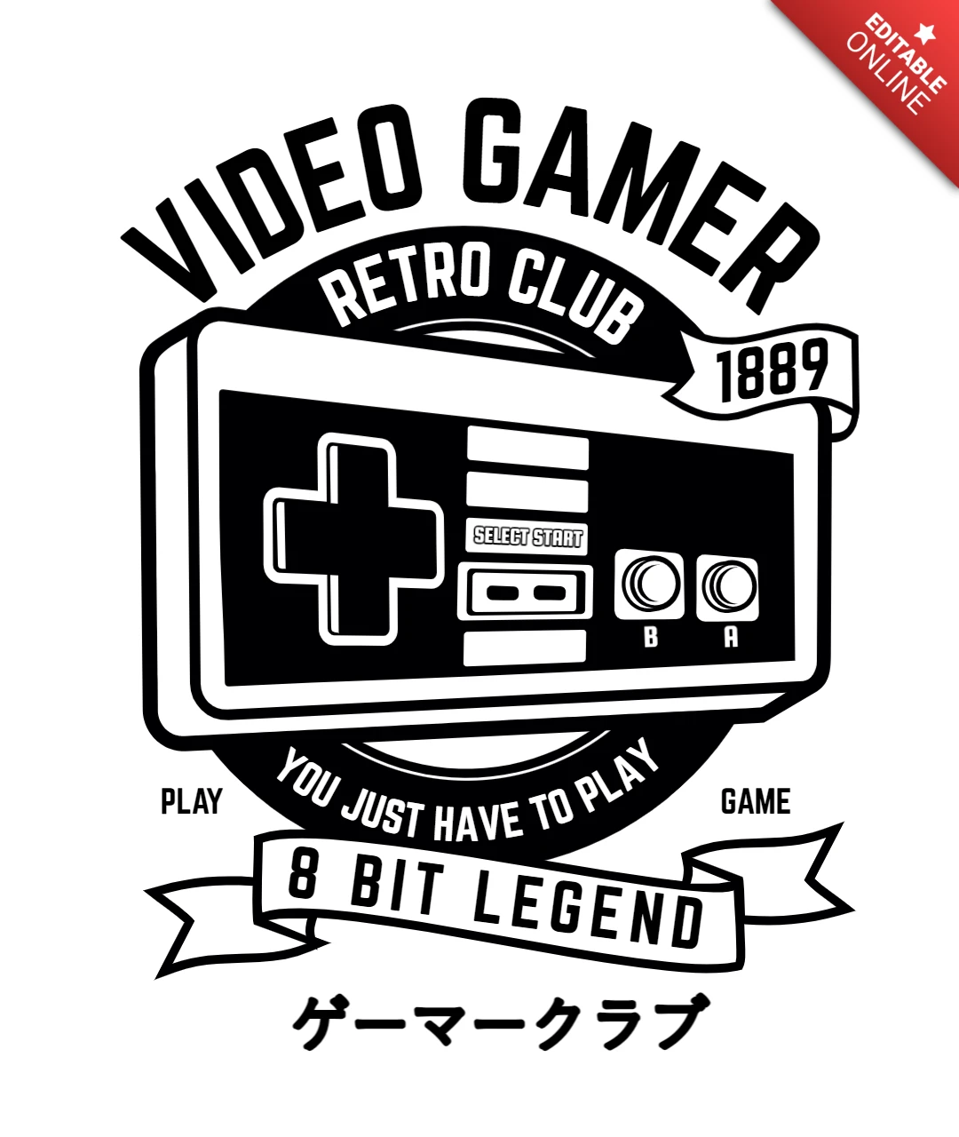 Plantilla de diseño de camiseta para videojugadores