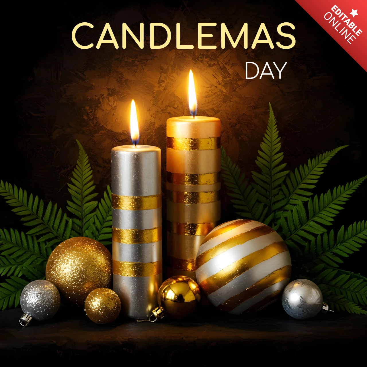 Celebración del día de la Candelaria: elegante plantilla de diseño para eventos festivos