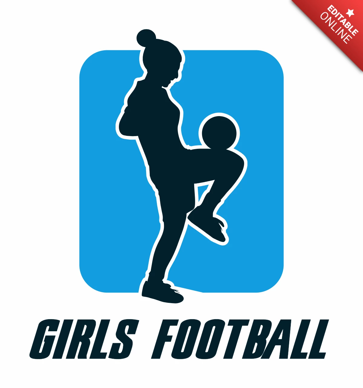 Ontwerpsjabloon voetballer voor meisjes