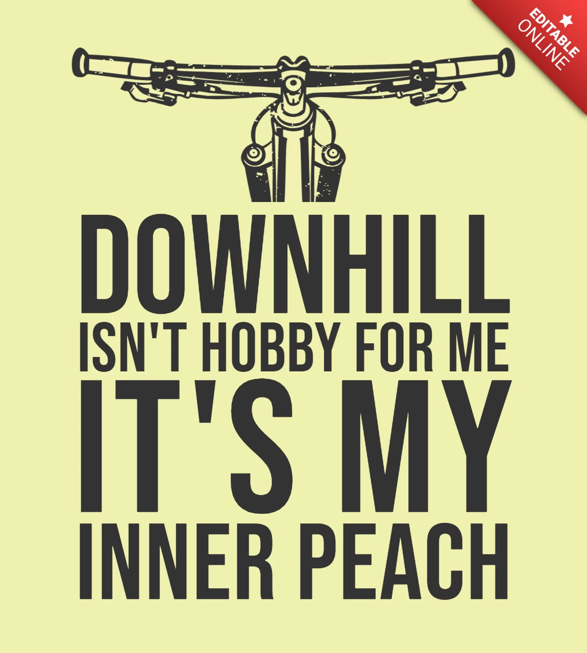 Mountain Bike Handle Vintage T-shirt Design Template