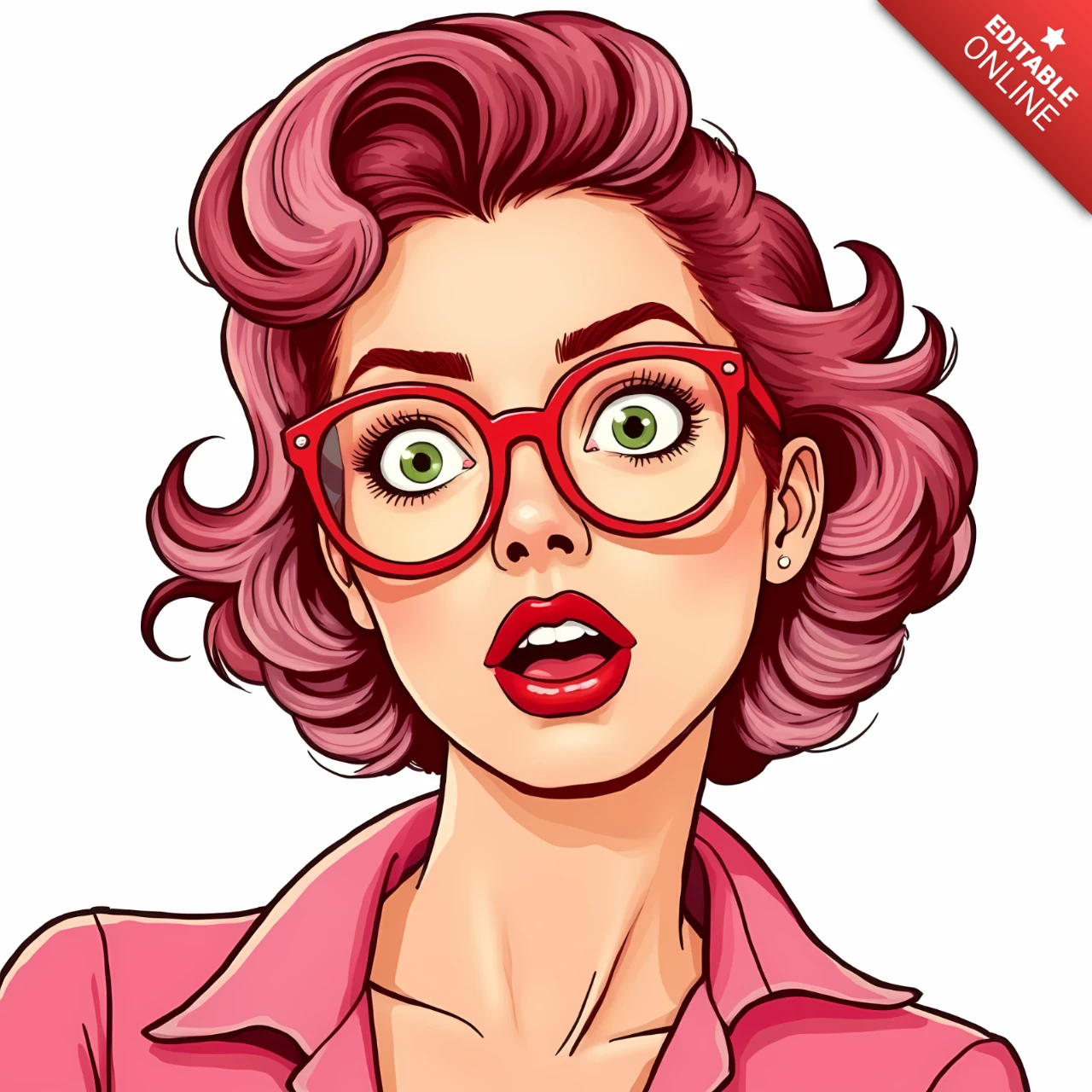 Retro Glamour Editable Design Template for Creative Projects