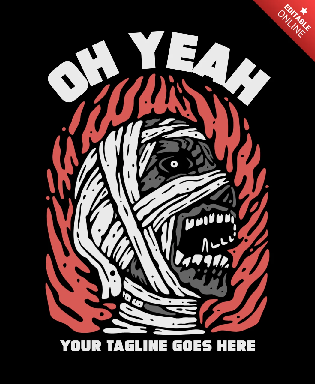 Oh ja, met mama vintage t-shirt ontwerpsjabloon
