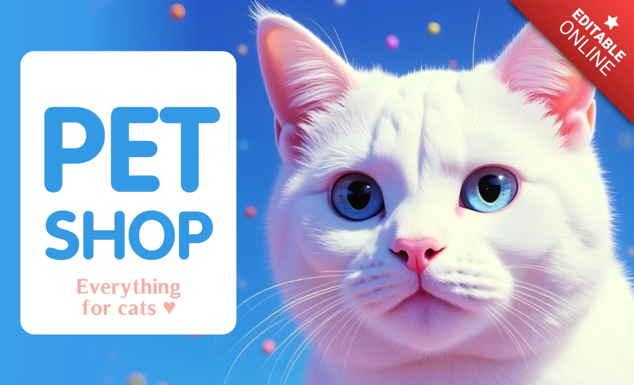 Modelo de design de pet shop: tudo para gatos