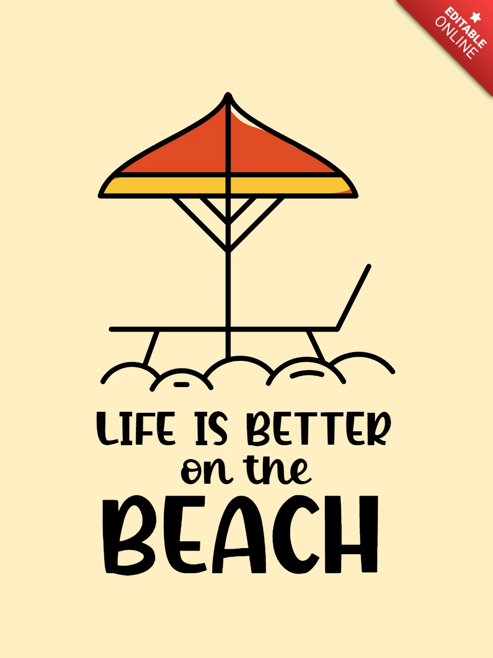 Het zomerleven is beter op het strand t-shirt template ontwerp