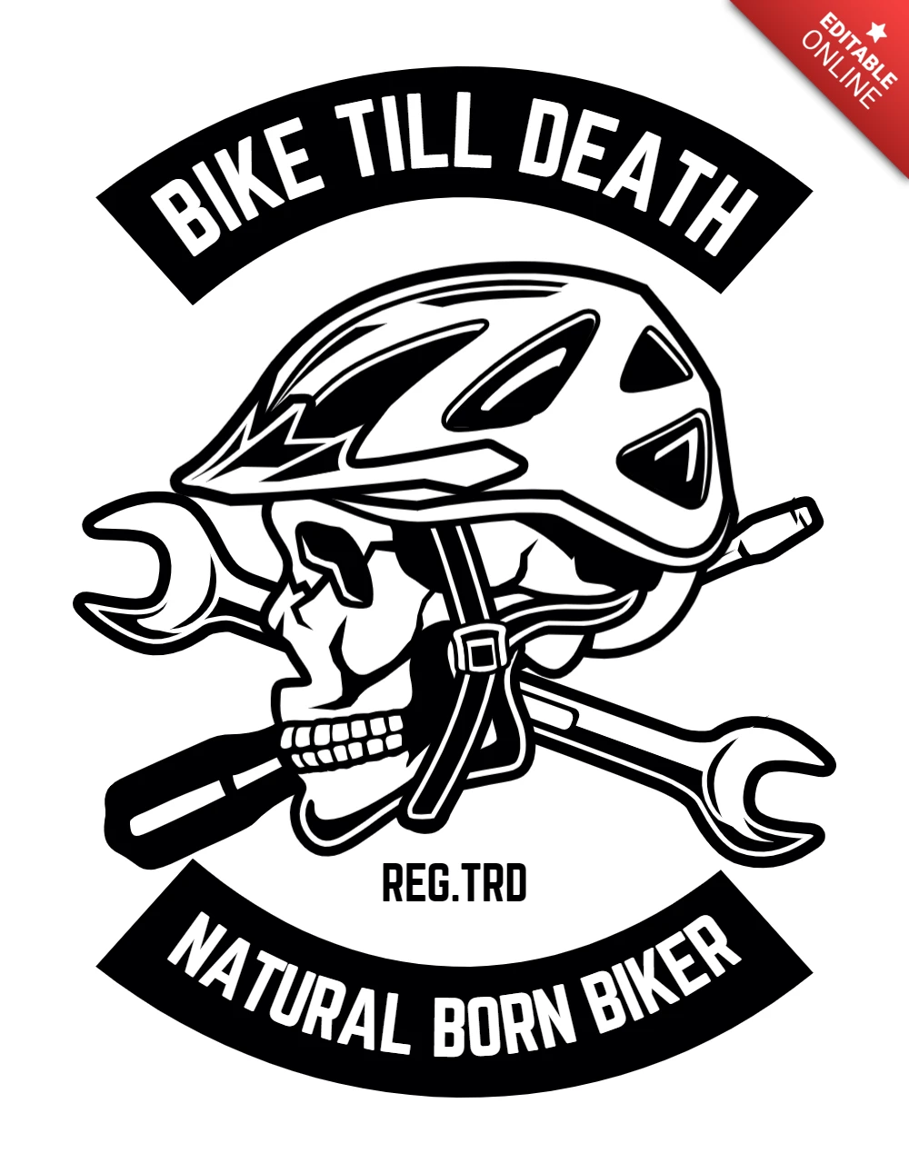 Modelo de design de camiseta Bike até a morte