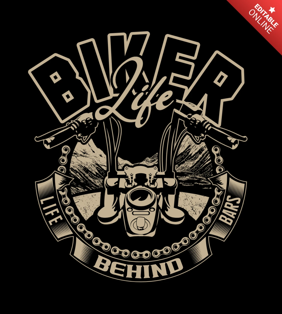 Biker leben hinter gittern dusche t-shirt design Vorlage