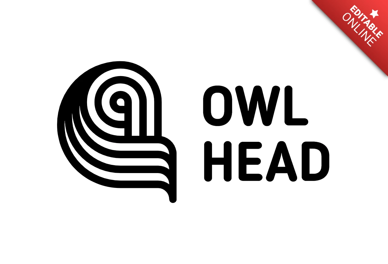 Owl Head Logo Design Template