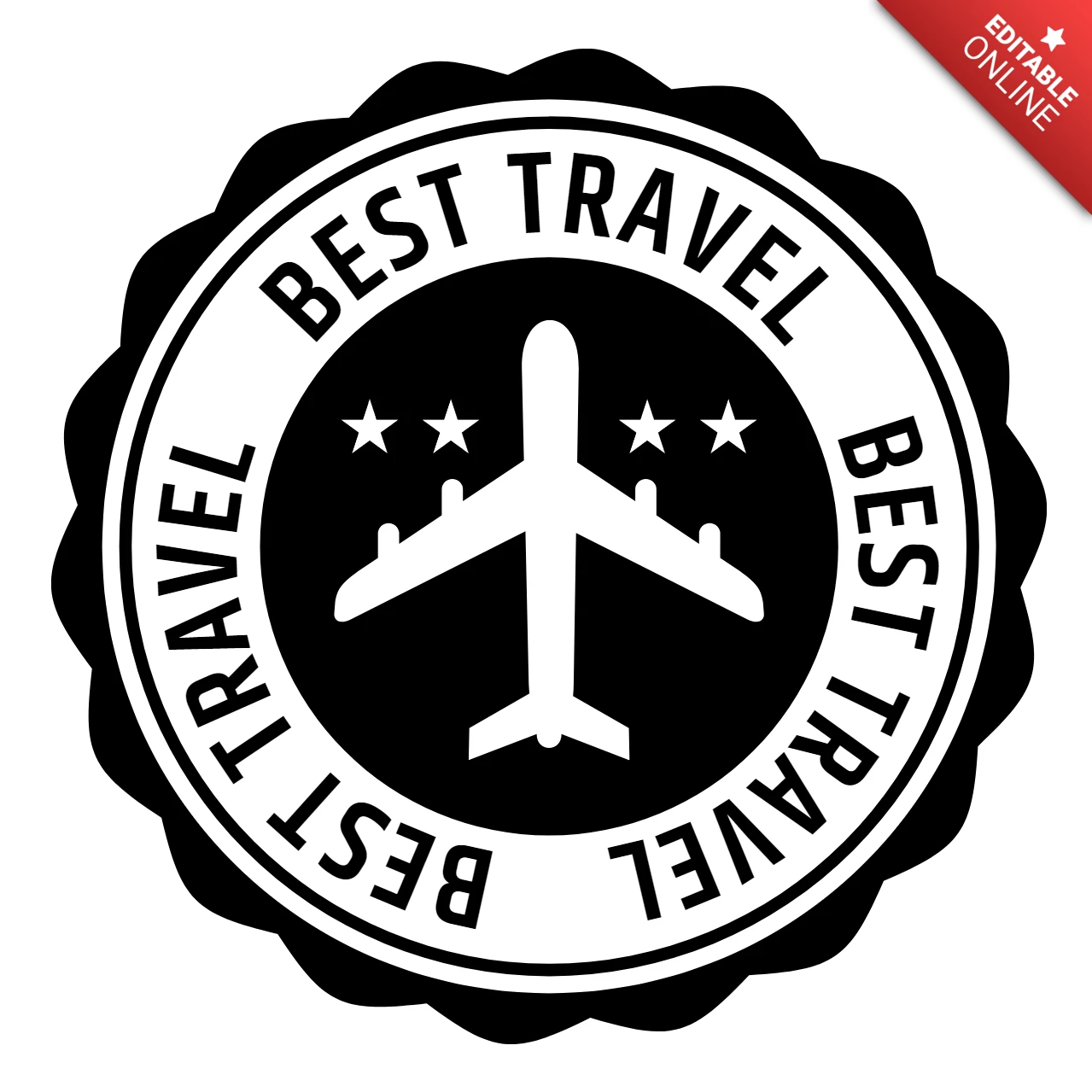 Plantilla de diseño del mejor logotipo de viajes