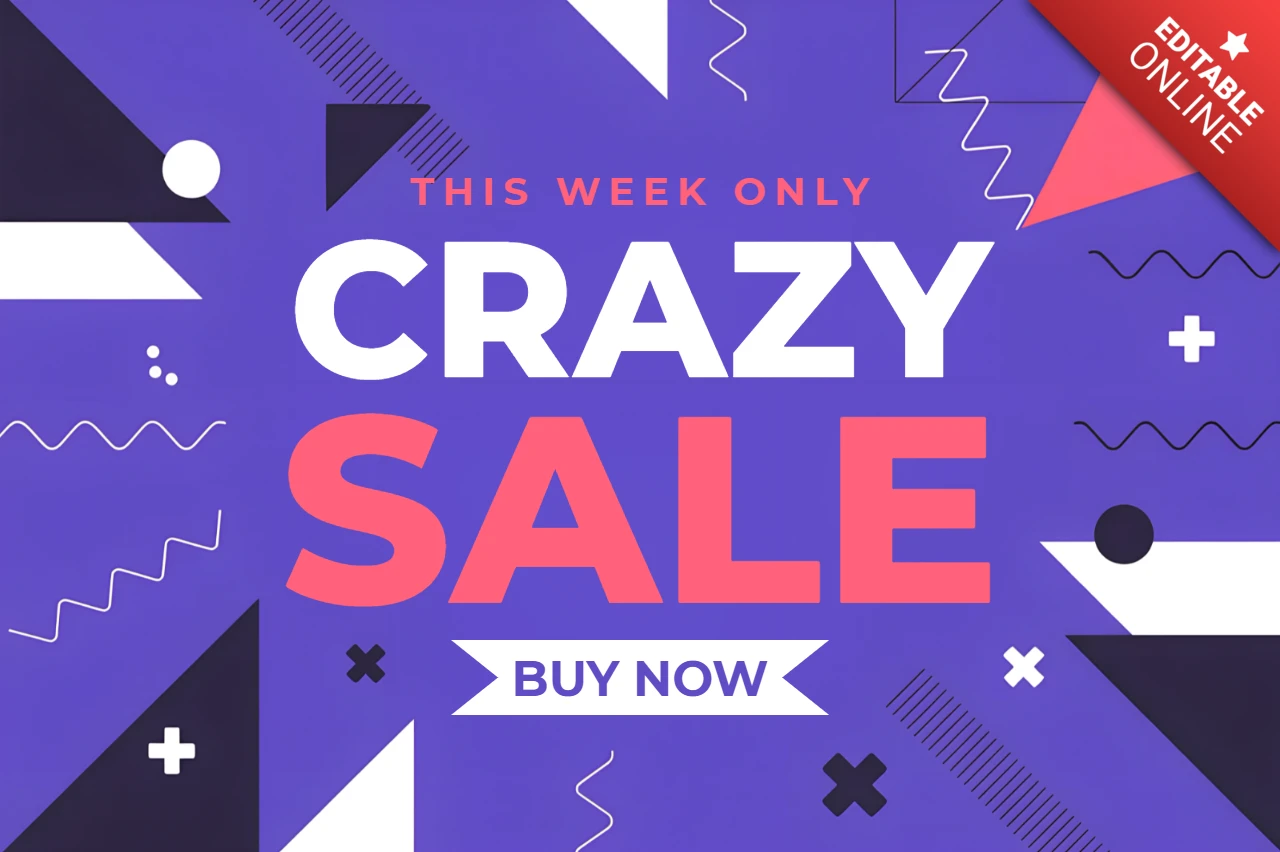Modèle de vente géométrique moderne pour des flyers promotionnels