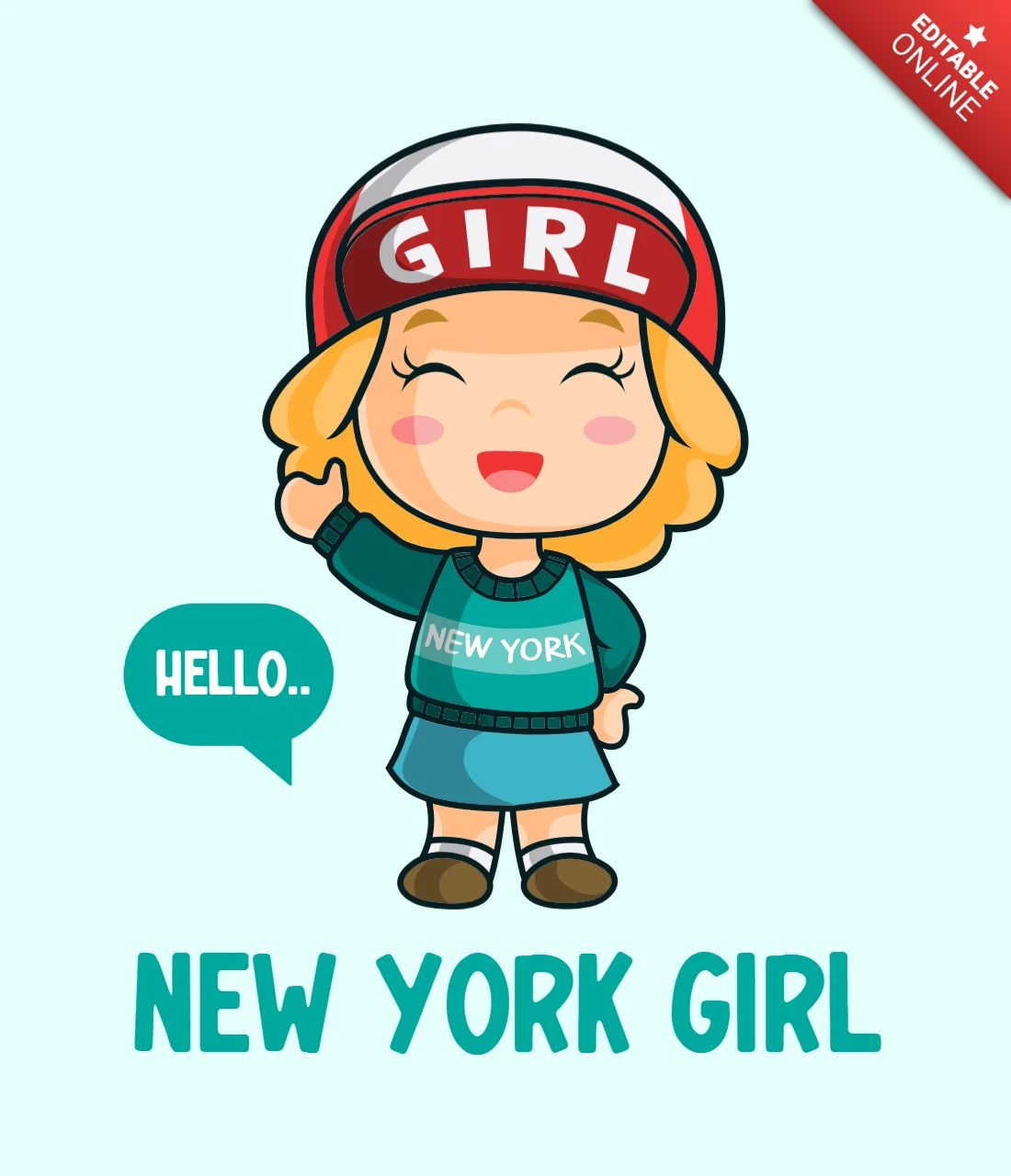 New York Girl Design Template for Fun and Creative Chibi Projects