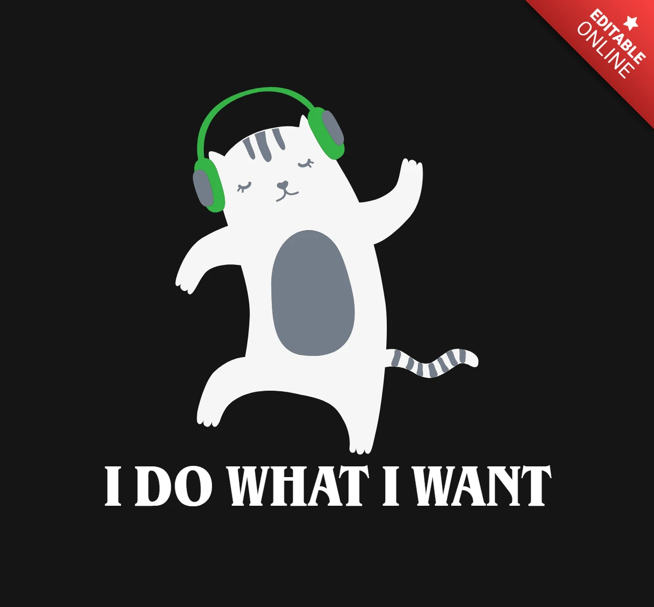 Шаблон дизайна футболки I do what i want