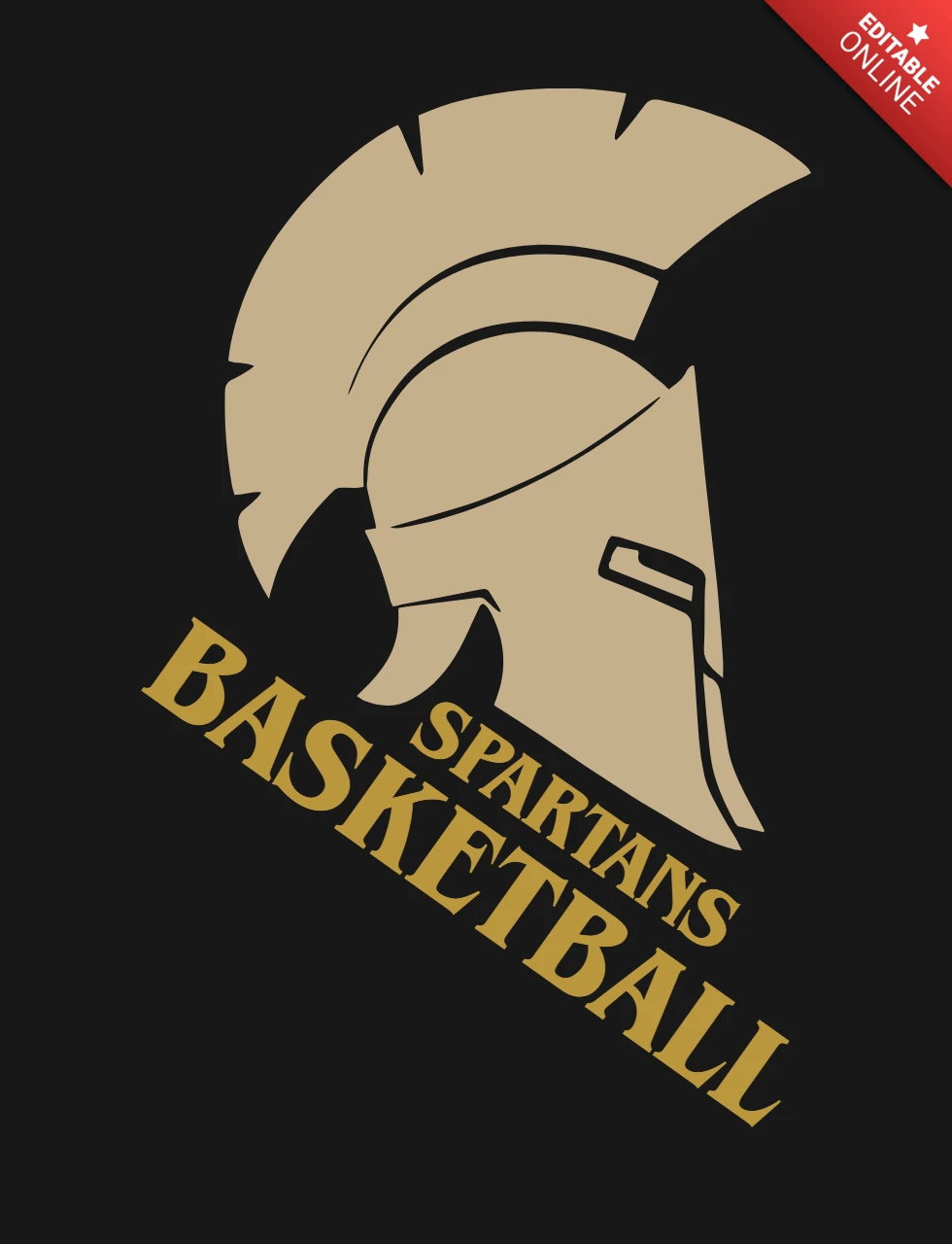 Modelo de design de basquete do Spartans para produtos da equipe