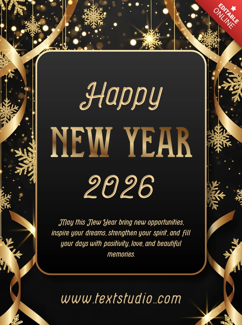 Design elegante de template para celebração de ano novo para cartões de saudação