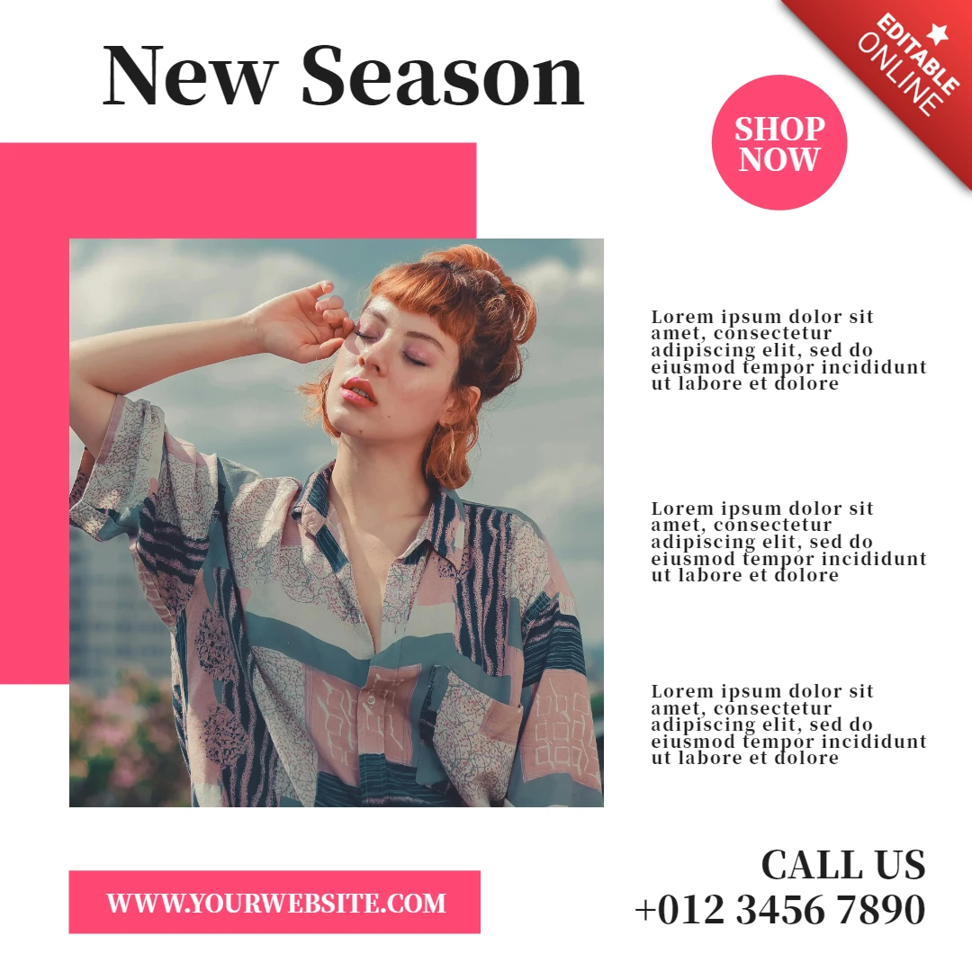 Neue Saison Mode Verkauf instagram post Design Vorlage