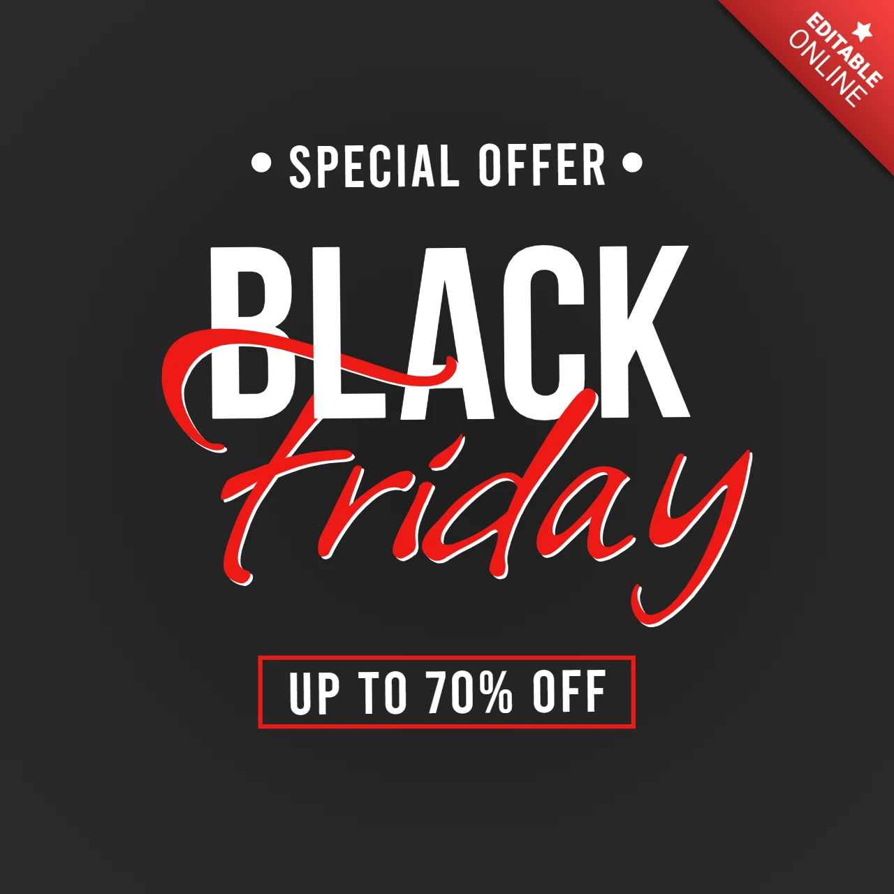 Template de design para pôsteres promocionais de venda da Black Friday