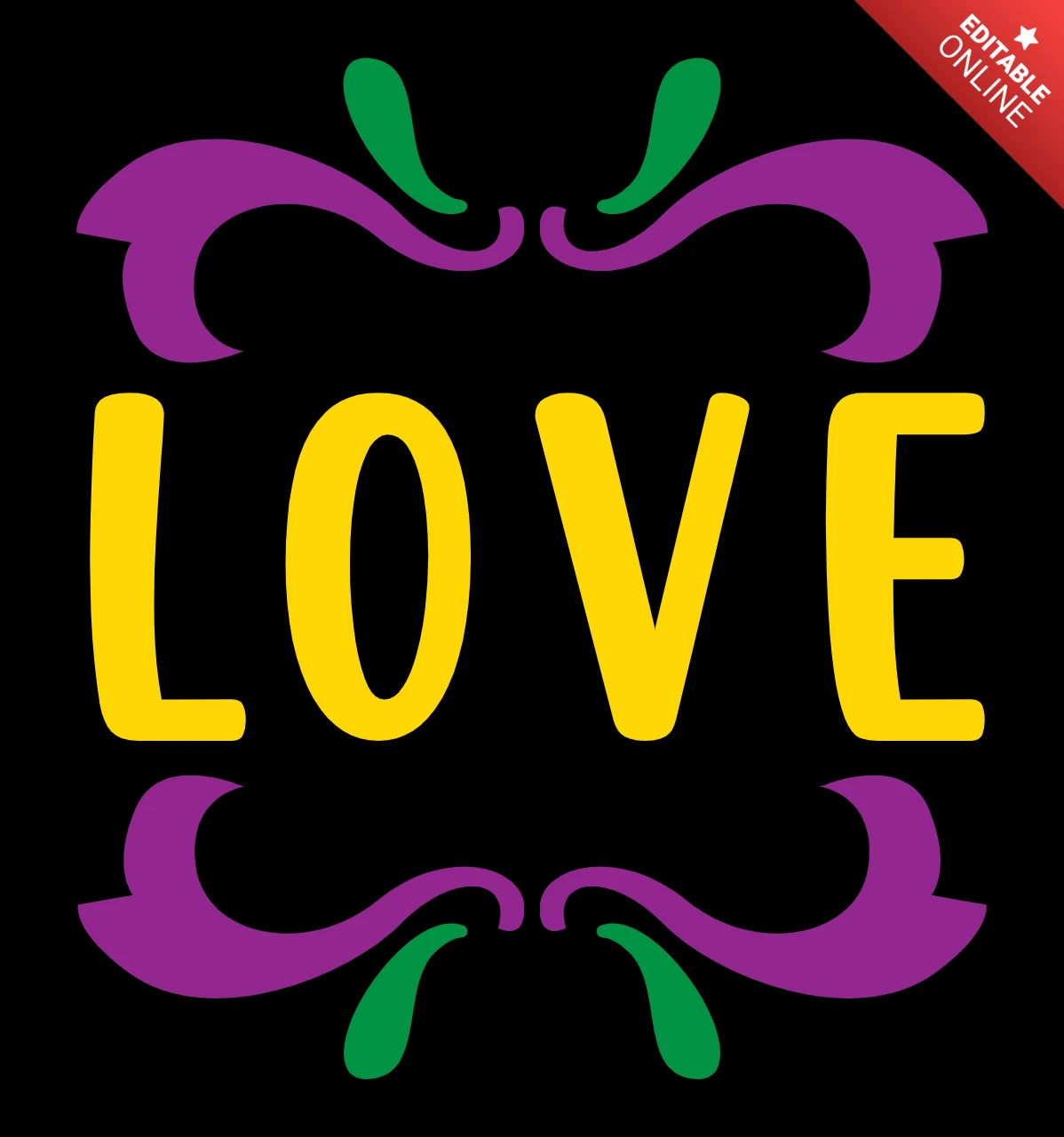 Colorful Love Design Template with Playful Artistic Flair