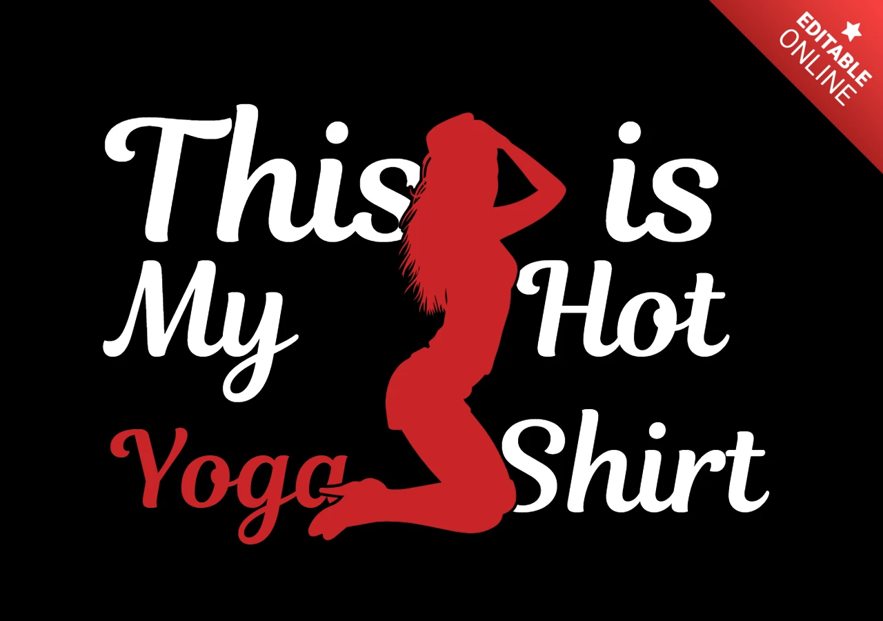 This Is My Hot Yoga T-shirt Design Template