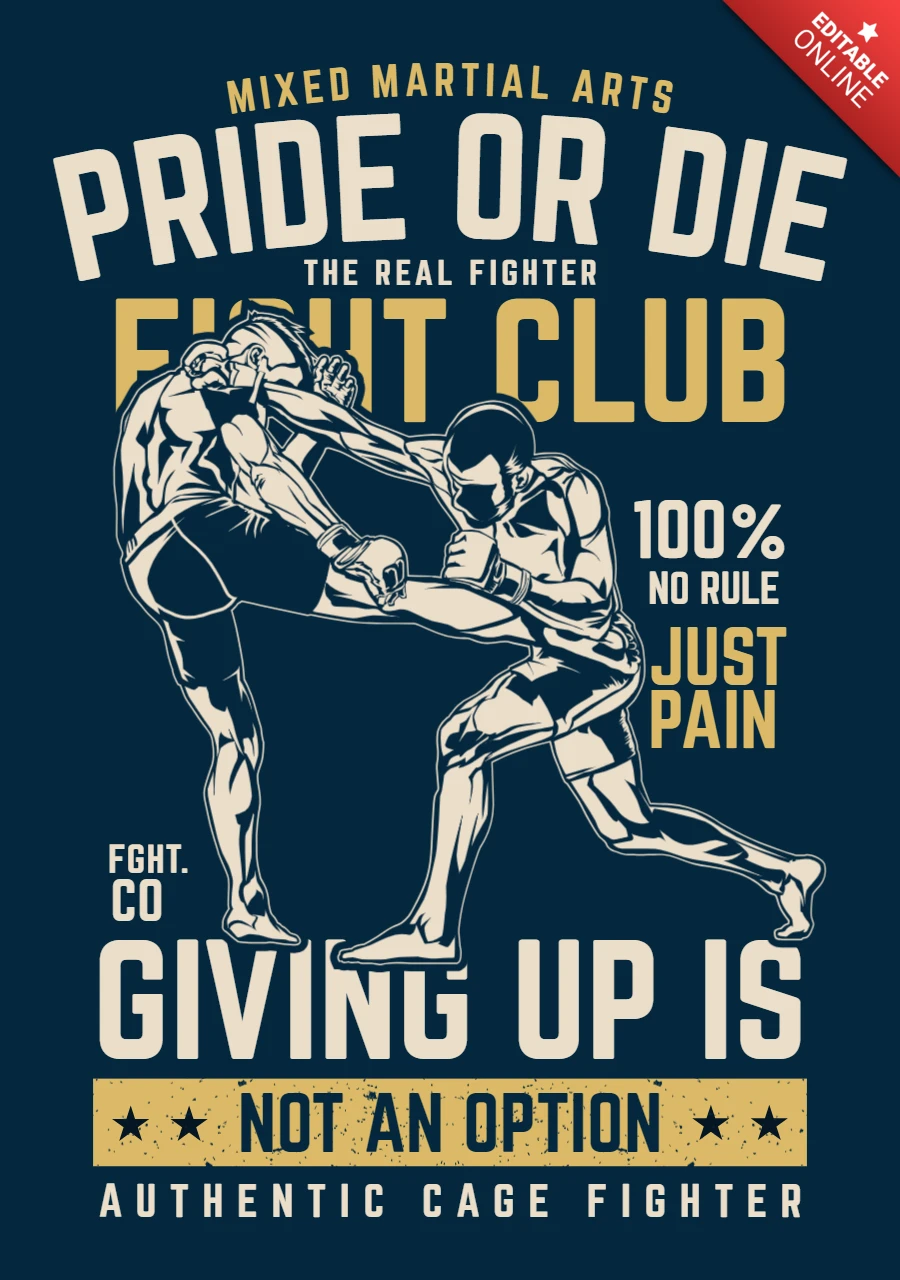 Pride Or Die Fight Club T-shirt Design Template