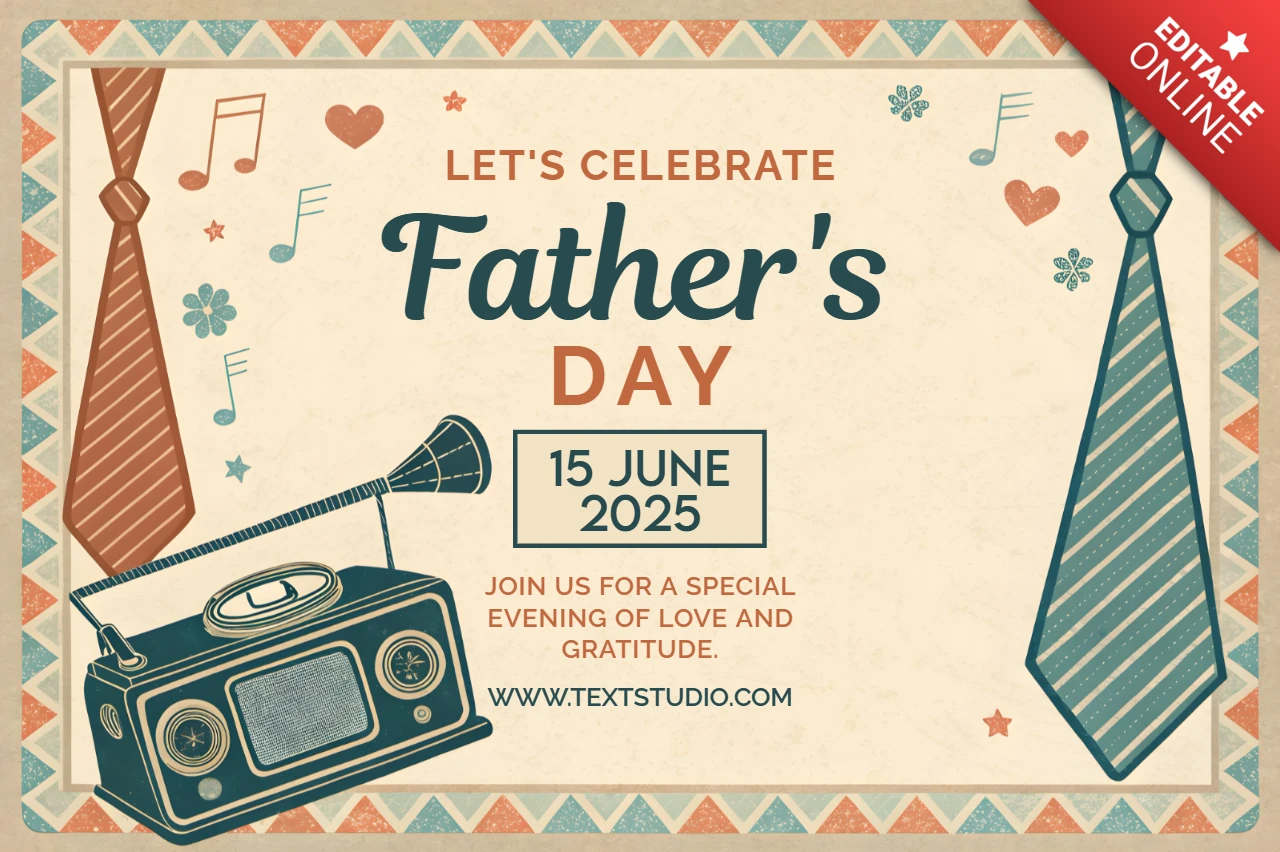 Retro Father's Day Celebration Template Design