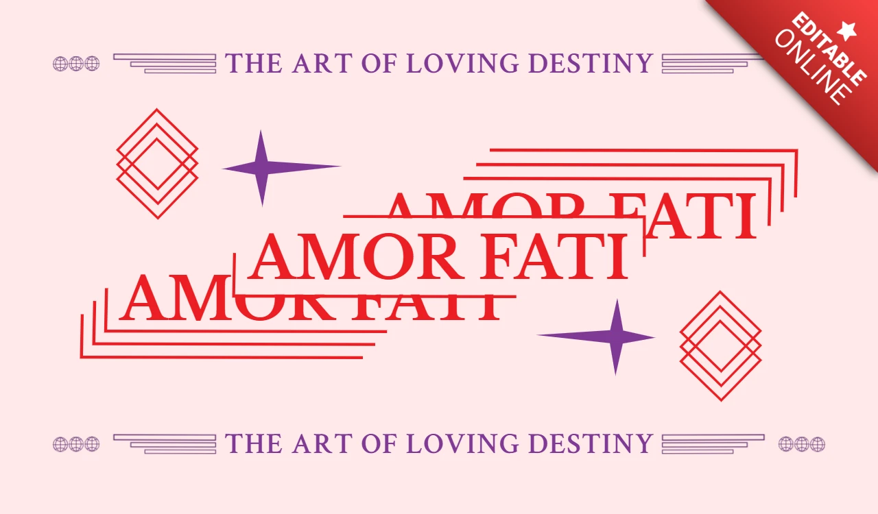 Art Deco Template Featuring 'Amor Fati' for Inspirational Posters