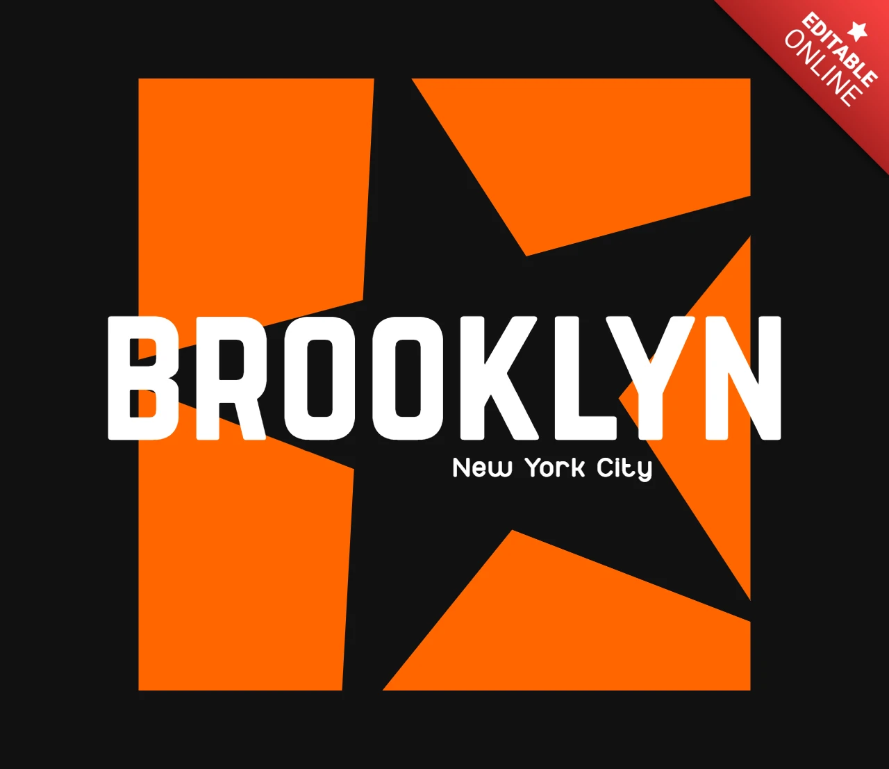 Modèle de conception de t-shirt typographique de Brooklyn New York