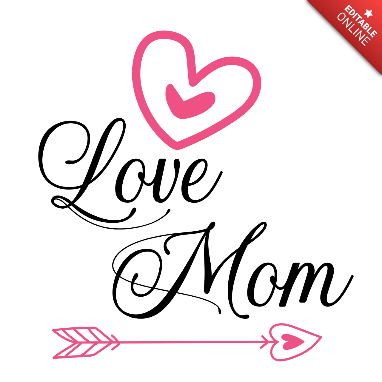Modelo de design de camiseta com amor à mãe