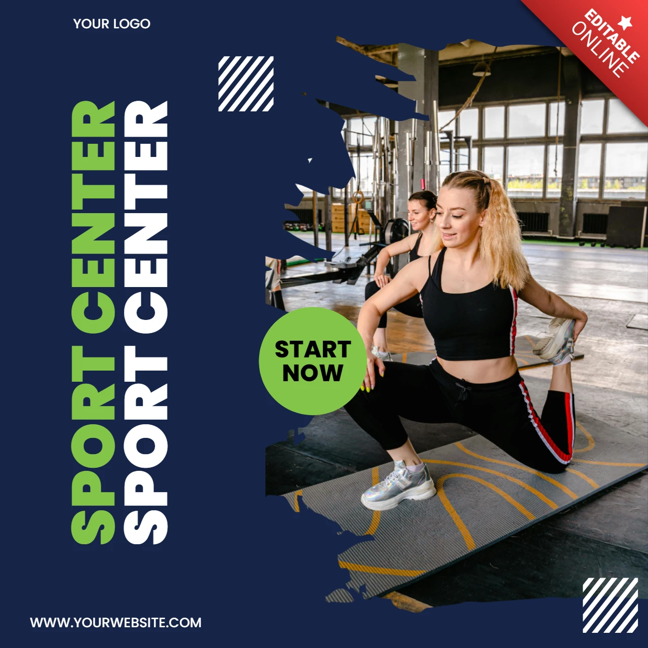Keep Focus Gym Minimal Instagram Post Design Template