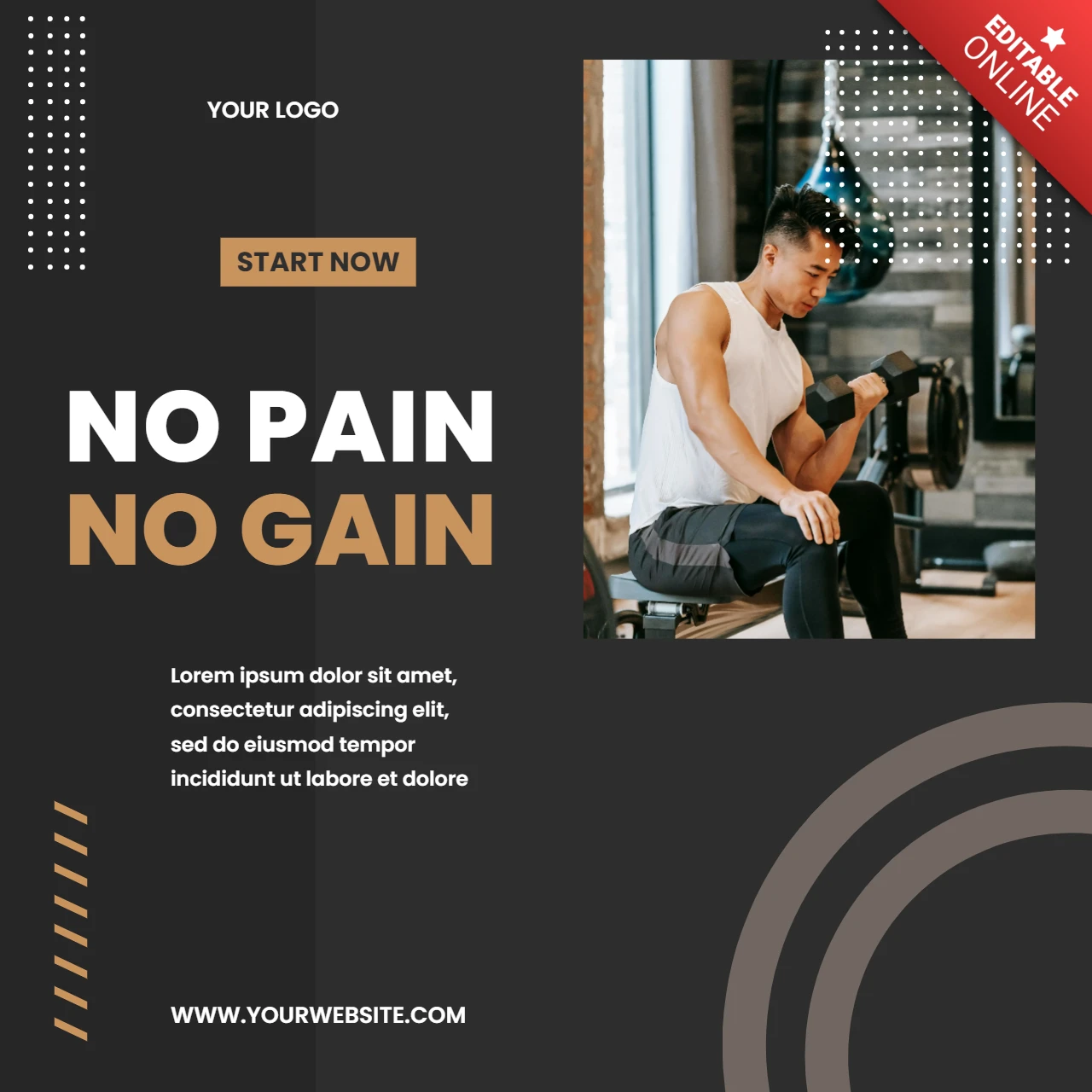 Moderne minimalistische Formen Werbe-Instagram-Post-Design-Vorlage