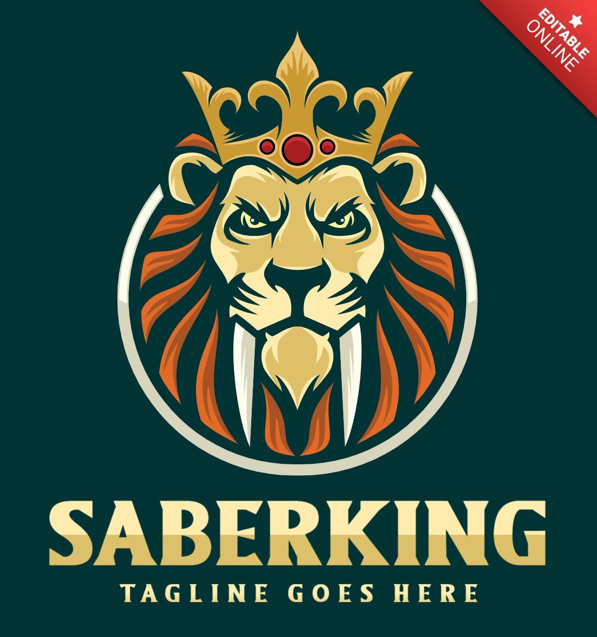 Saber King Graphic Logo Design Template