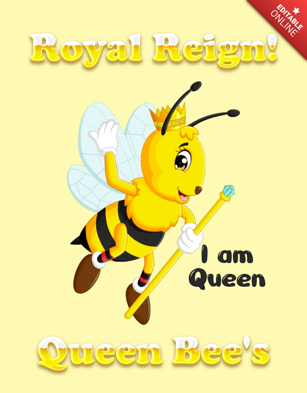 Le règne royal de la reine des abeilles : modèle de conception modifiable