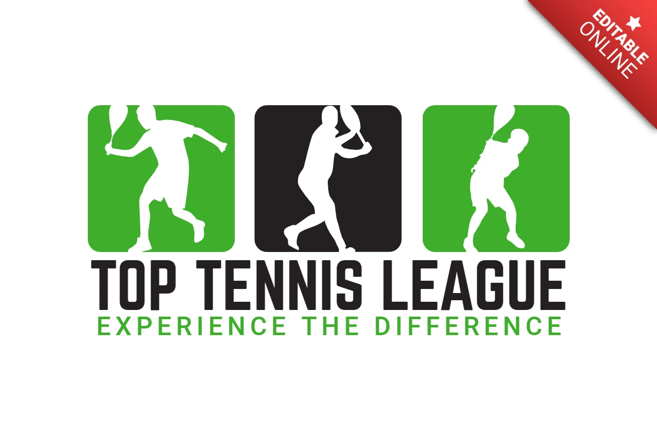 Designvorlage für das Top-Sportlogo von Tennisturnieren