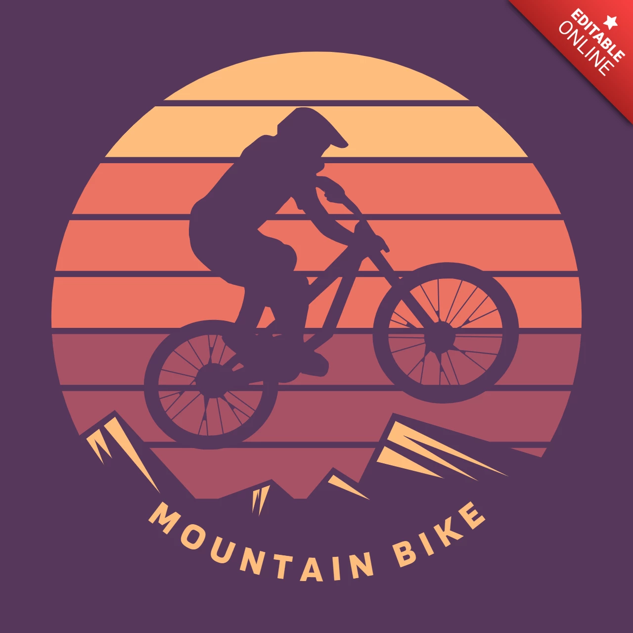 Mountain Bike Logo Design Template