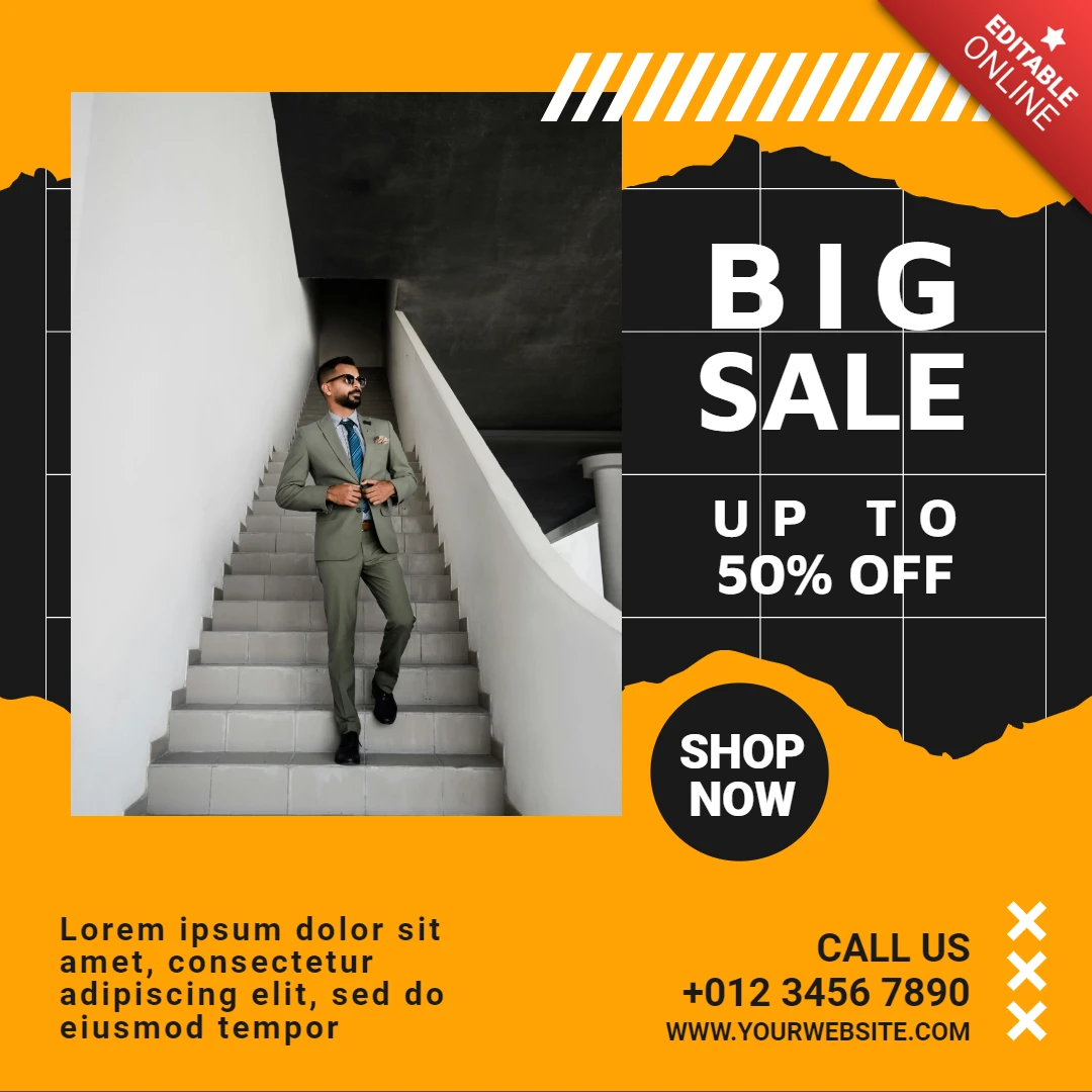 Fashion Big Sale Instagram Post Design Template