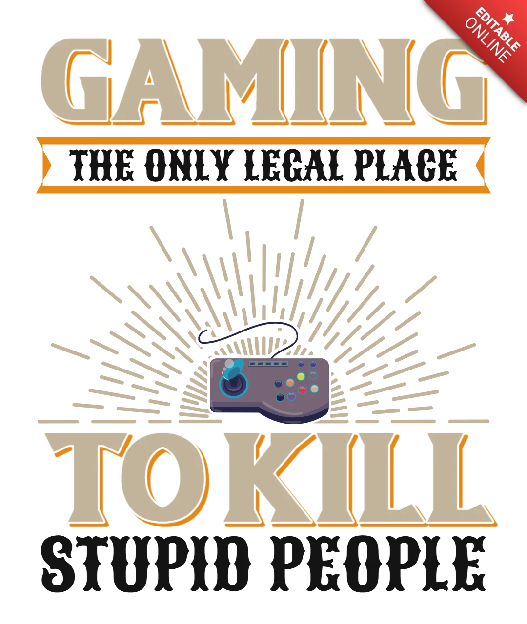 Retro Gaming Design Template: Bold Typography with Playful Graphics